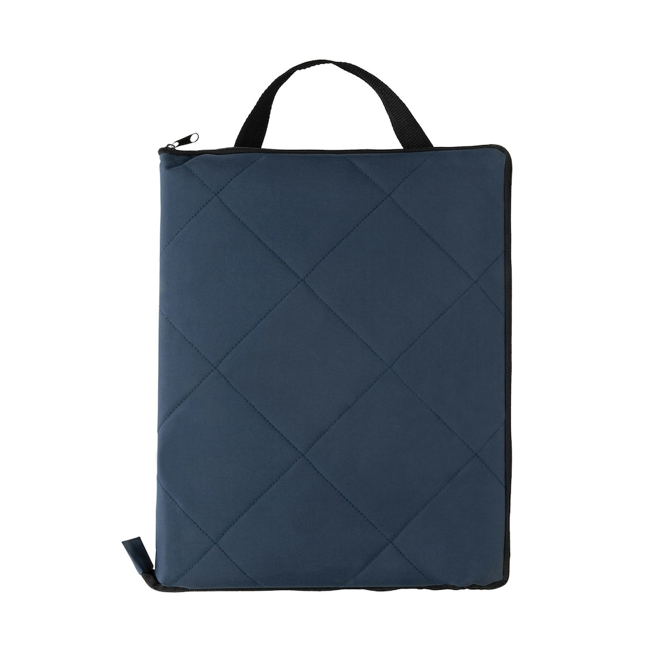 image 1 of XD Collection RPET Quilted Picnic Blanket - Navy - One Size | Blue | One Size