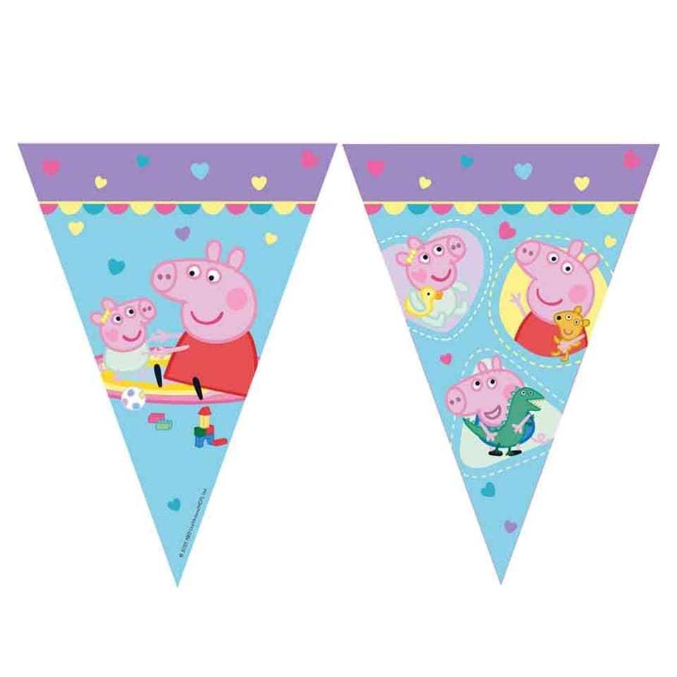 Peppa Pig Made With Love Paper Triangle Flag Bunting Banner 2.3m