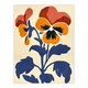 image 3 of Pansy Flower Bloom Simple Bold Floral Home Decor Black Framed Wall Art Print A4