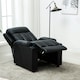 image 8 of Studio Bonded Leather Recliner w Drink Holders Sofa Chair (Black)