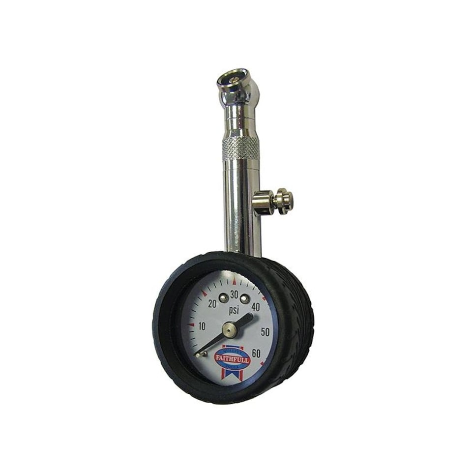 image 1 of Faithfull Tyre Pressure Dial Gauge 60 Psi | Multi | Multi Colour | One Size | 1