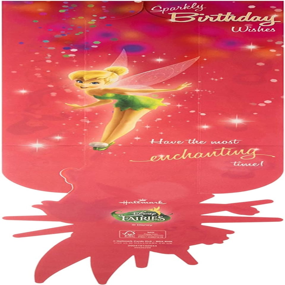 image 1 of 3D Sculpture Birthday Card Disney Fairies Paper WOW Design