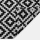 image 4 of OHS Geometic Grid Print Soft Polar Fleece Blanket Throw, 120x150cm - Mono