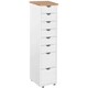 image 1 of Gava Chest 8Drawers  WhiteSt 34x39x102cm