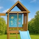 image 7 of Teamson Kids Large Wooden Swing Set with Slide, Chalkboard, Sandpit and Swings, Garden Playset