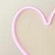 image 4 of ValueLights Heart neon Heart Neon White Illuminated Decoration and Integrated LED 3W Pink Bulb