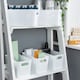 image 2 of Wham Studio 5 x 1.4L Deep Rectangular Plastic Storage Baskets Ice White White