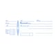 image 2 of Silvine Cheque Book Style 40 Sheets Receipt Book - Red - 3in x 8in