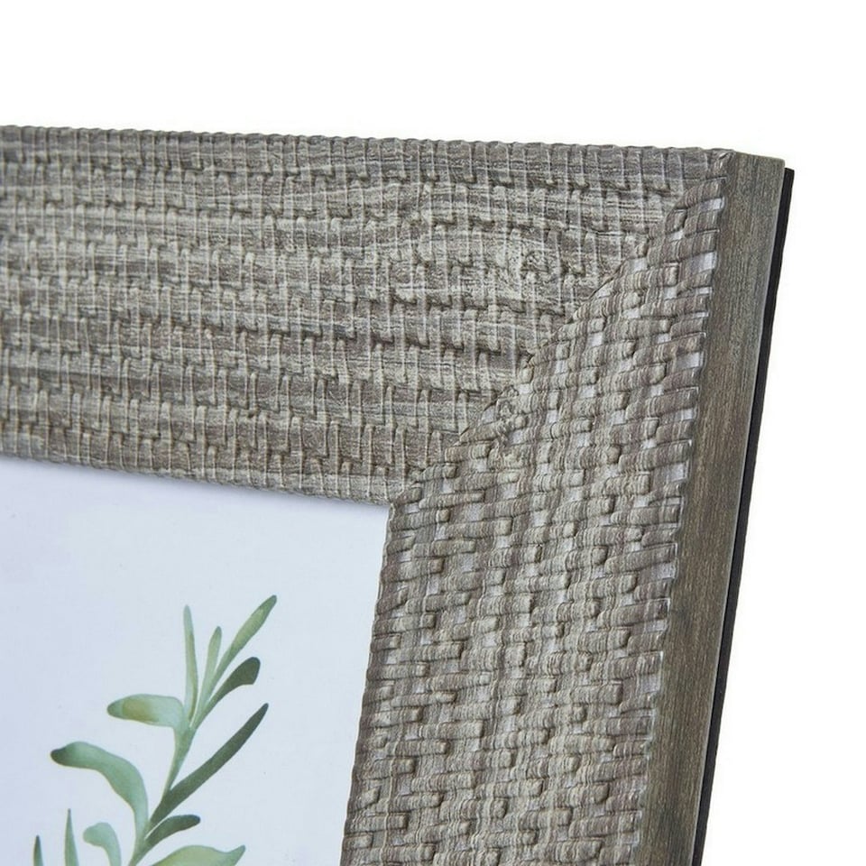 image 1 of Woven Photo Frame 4 x 6 - Wood - L1 x W19 x H24 cm - Grey Grey | One Size