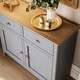 image 8 of Taberno Oak 2 Door 2 Drawer Sideboard Dove Grey Grey