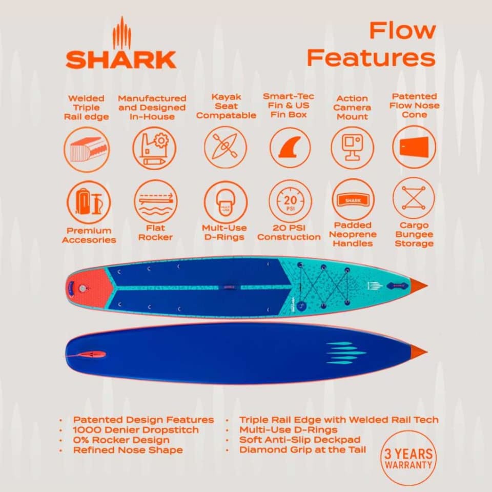 image 1 of Shark SUPs Venture Flow 12'6 x 32 x 6 Paddleboard