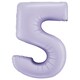 image 1 of Satin Lilac Number 5 Giant Foil Helium Balloon 102cm / 40 in