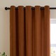 image 6 of Furn Soft Chenille Blackout Eyelet Curtain Pair, 117cm width x 183cm drop | Orange | Rust | 1