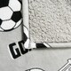 image 3 of OHS Kids Football Soft Fleece Sherpa Reverse Over Bed Blanket Throw, Grey - 100x120cm