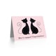 image 2 of Congratulations Cat Silhouettes Wedding Engagement Card
