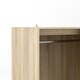 image 9 of Line Wardrobe 3 Doors 6 Drawers in Oak with White High Gloss