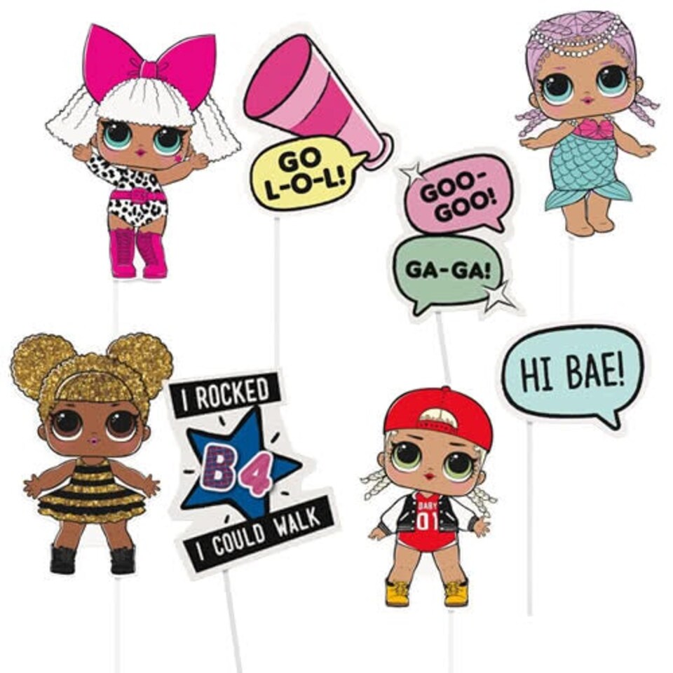 LOL Surprise Party Photo Props - Pack of 8