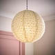 image 2 of ValueLights Annie Ditsy Floral Natural Fabric Globe Ball Ceiling Lamp Shade