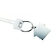 image 2 of MidOcean Heim House Metal Keyring - Matt Silver - One Size