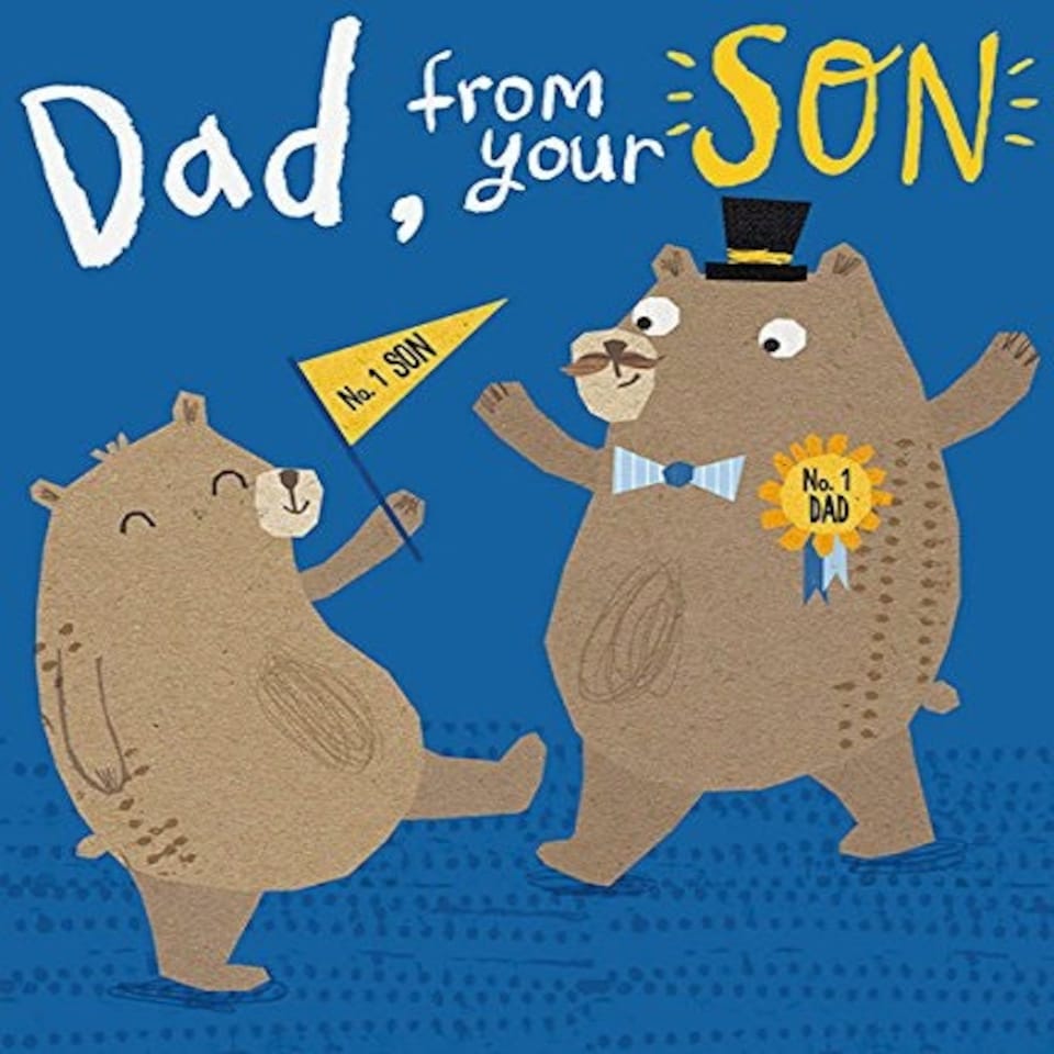 image 1 of No1 Dad From Your Son Cute Father's Day Greeting Card Lucky To Have You!