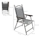image 7 of Outsunny Folding Chairs Set, Breathable Mesh Fabric Seat, Grey