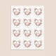 image 4 of Mother's Day Pink Heart Round Stickers 60mm - Sheet of 12