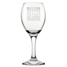 Personalised Funny Engraved Novelty Wine Glass for a Friend