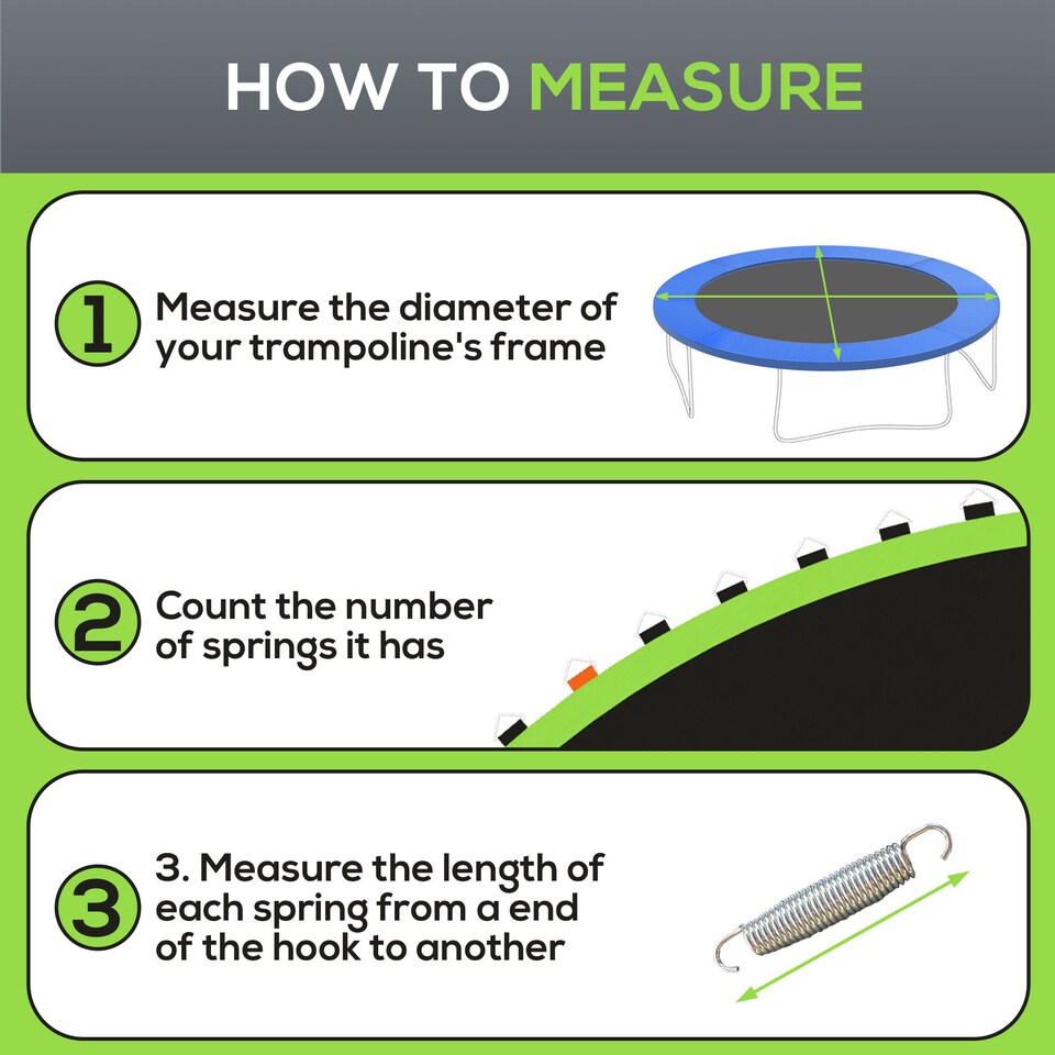 image 1 of SPORTNOW Trampoline Mat with 72 V-Hooks, for 12ft Trampoline, Green