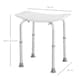 image 3 of HOMCOM Aluminium Shower Stool w/ Adjustable Height Non-Slip Bath Stool White