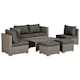 image 1 of Outsunny 8pc Outdoor Patio Furniture Set Weather Wicker Rattan Sofa Chair Grey
