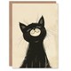 image 1 of Retro Cartoon Cute Smiling Kitty Lover Arty Birthday Card