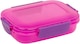 image 3 of Plastic Lunch Box Food Storage Air Tight Rubber Seal Container with Clip Lock 600ml | Pink | 3 Pink & Purple | 600 ml | 3