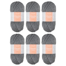 Trimits Chunky Knitting Yarn 6 x 100g Acrylic Knitting & Crochet Wool Soft Touch Machine Washable OEKO-TEX