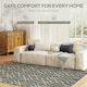 image 3 of HOMCOM Easy-Cleaning Machine Washable Rug for Patio, Garden, Grey Grey
