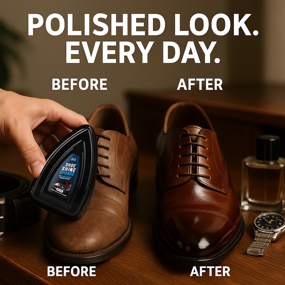 image 1 of Shoe Shine Sponge - Natural Conditioner and Restorer