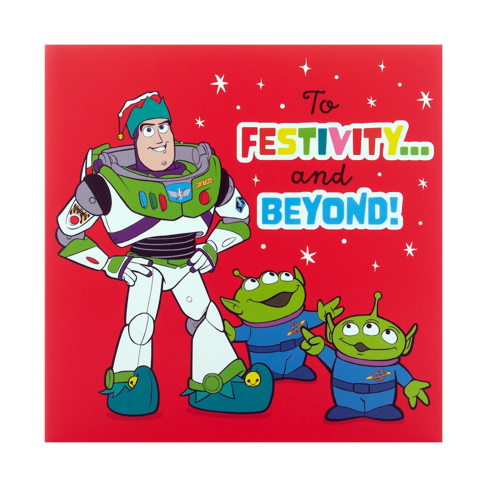 image 1 of Hallmark Pack Of 10 Christmas Cards - 2 Fun Disney Pixar Toy Story Designs