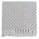 image 5 of Eden Cotton Geometric Throw Silver | Silver (150x120 cm)