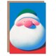 image 1 of Cute Round Santa Claus Vibrant Modern Graphic Blank For Him Or Her Art Christmas Card