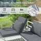 image 4 of Outsunny 3 Piece Garden Furniture Set with 5-Level Adjustable Lounger, Grey Grey | Grey
