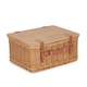 image 2 of Double Steamed Empty Picnic Basket with Pinewood Lid | Brown | M