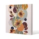 image 1 of Orange Geometric With Flowers (Canvas Print) 46 x 46 x 4cm
