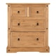 image 3 of Corona 2+2 Drawer Chest - L48.5 x W92 x H105 cm - Distressed Waxed Pine