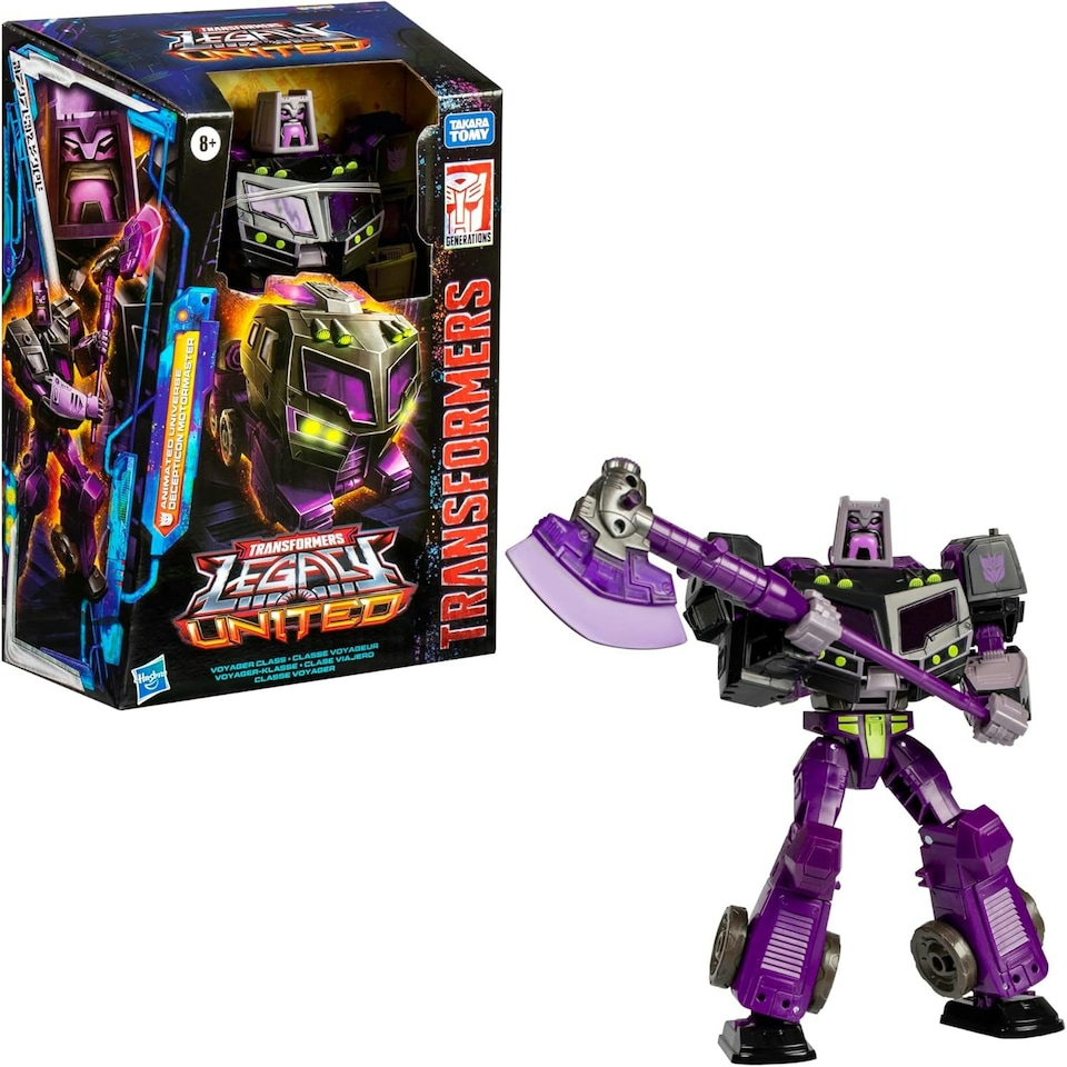 image 1 of Transformers Generations Legacy Evolution Voyager Class Animated Universe Decepticon Motormaster Action Figure