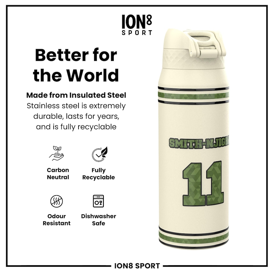 image 1 of NFL x Sports, Vacuum Insulated Steel Bottle, Series, 750ml (24oz) | Cream | NFLPA Icon Jaxon Smith-Njigba | One Size