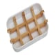 image 3 of Interiors by Premier White Soap Tray, Eco Soap Dish With Bamboo Insert, Biodegradable Rectangular Soap Holder With Drainage