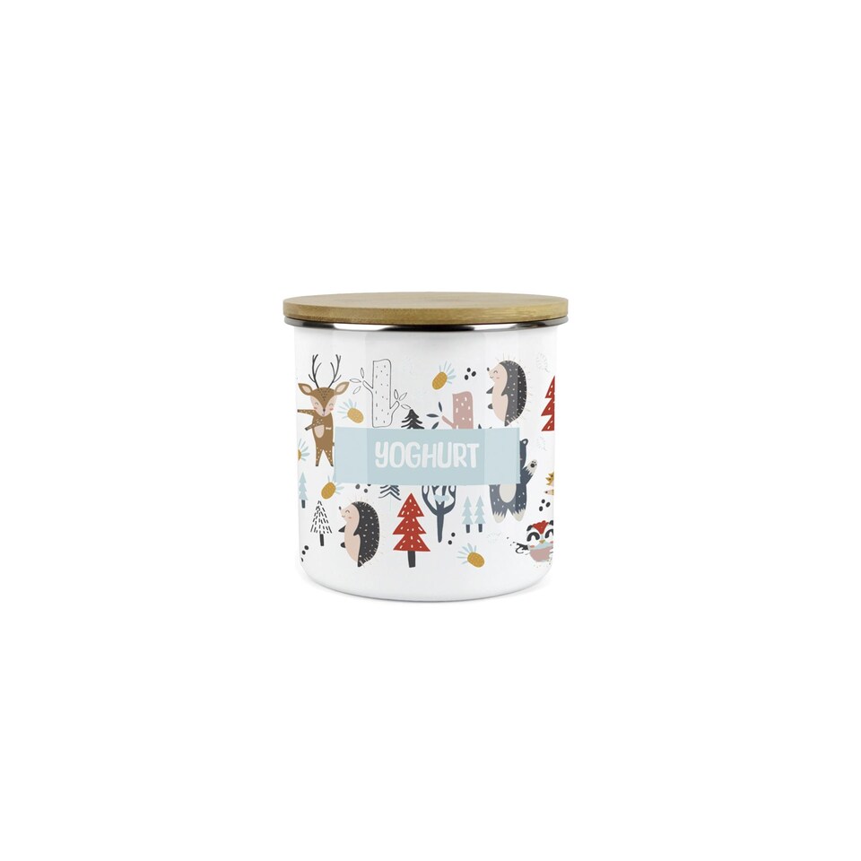 image 1 of Forest Animals Childrens Mini Snack Pot - Yoghurt
