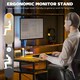 image 10 of HOMCOM Computer Desk Home Office Desk with Monitor Stand Black