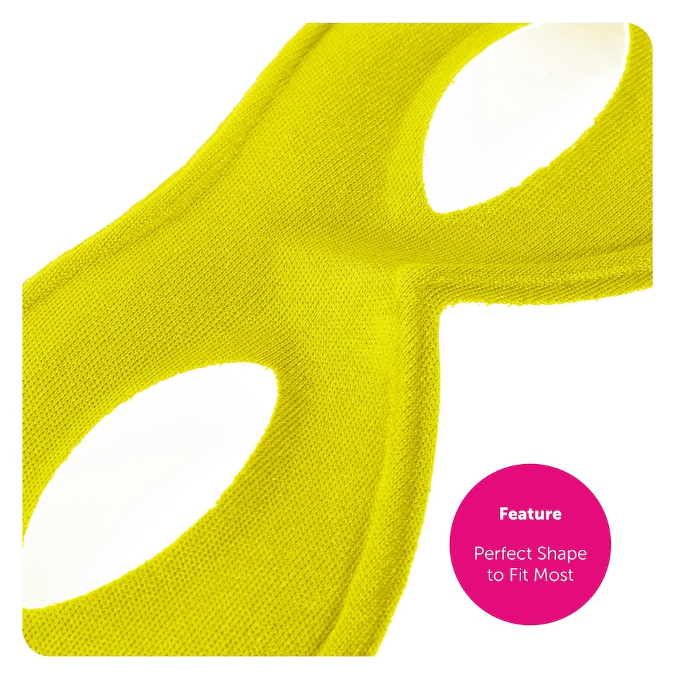 image 1 of Yellow Eye Mask on Elastic – Fancy Dress Accessory for Superheroes, Costumes & Parties Yellow | One Size