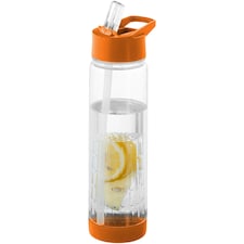 Bullet Tutti Frutti Bottle With Infuser - Transparent/Orange - 25.9 x 7.1 cm