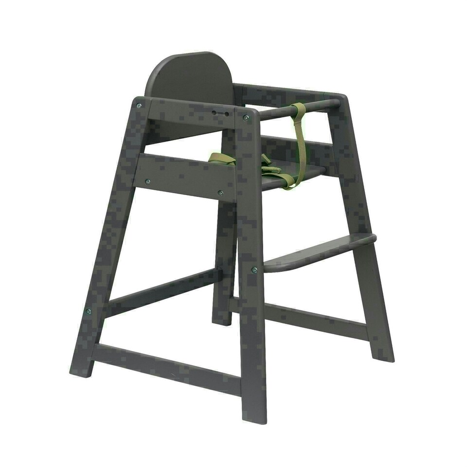 image 1 of Safetots Simply Stackable Wooden High Chair, Grey, Highchair for Baby and Toddler, Stylish and Practical